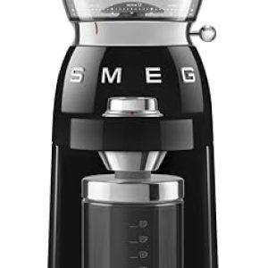 SMEG CGF11 Retro Coffee Grinder: 30 Settings, Stainless Burr