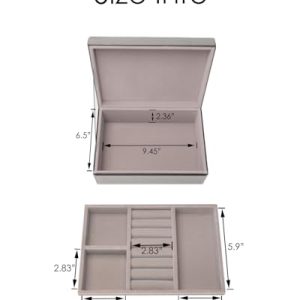 GemVouge Jewelry Organizer Box with Removable Tray