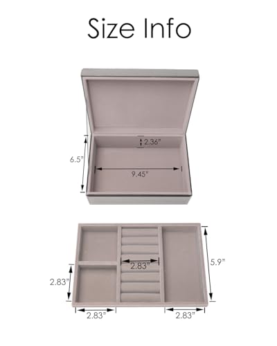 GemVouge Jewelry Organizer Box with Removable Tray - Image 2