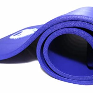 Primozu FIT Ultra-Thick Yoga Mat – 5/8″ Blue Comfort