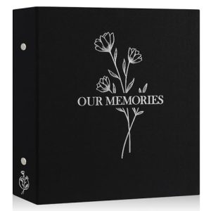 Lanpn 4×6 Photo Album – 600 Pockets, Linen Hardcover Black