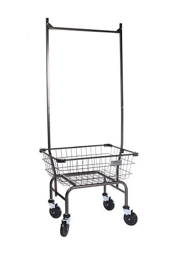 CHAMINUSA Heavy Duty U-Handle Laundry Cart - Charcoal Grey