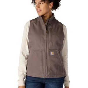 Carhartt Women’s Relaxed Fit Washed Duck Sherpa-Lined Vest