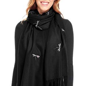 Dragonfly Cashmere Wool Shawl: Elegant Women’s Scarf