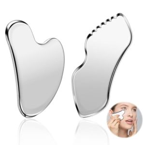 heqxwl Stainless Steel Gua Sha Set: Jawline & Lymph