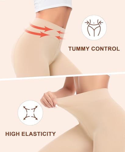 QooNoo Fleece Tights: Opaque, Warm Stirrup, Sheer Effect - Image 2