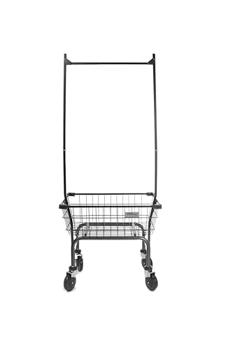 CHAMINUSA Heavy Duty U-Handle Laundry Cart - Charcoal Grey - Image 3