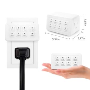 BN-LINK Digital Indoor Countdown Timer – 2-Outlet, Repeat