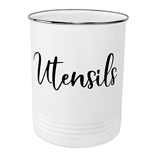 Vintage Farmhouse Utensil Holder - Kitchen Counter Organizer