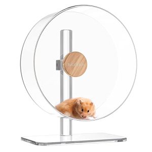 BUCATSTATE Silent 12.5″ Acrylic Hamster Wheel