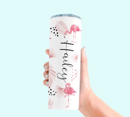 Personalized 20oz Flamingo Insulated Tumbler - Image 6