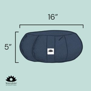 Waterglider Zafu Meditation Cushion with Buckwheat Fill