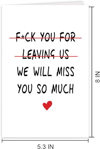 Funny Coworker Leaving Card: Farewell & New Job Wishes - Image 3