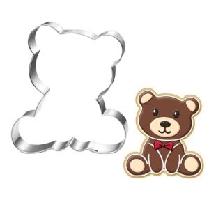 LUBTOSMN Bear Cookie Cutter – 3.5 Inch, Dishwasher Safe