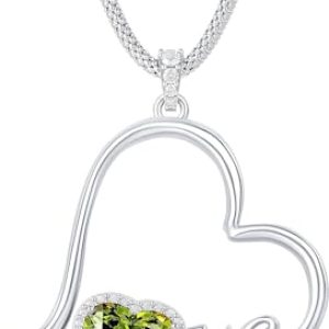 Infinity Heart Birthstone Necklace – Gold/Rose Gold Sterling Silver