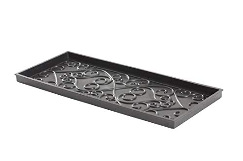 Anji Mountain 34.5" Black Coir & Rubber Boot Tray - Image 10