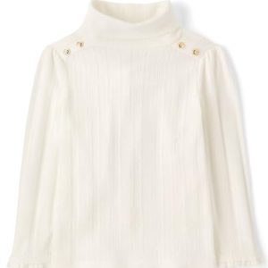 Gymboree Girls’ Bunny Tail Turtleneck – Toddler Long Sleeve
