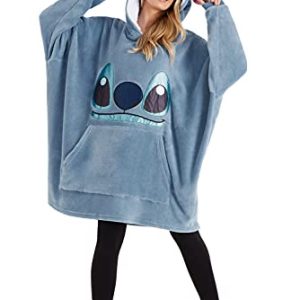 Disney Stitch Warm Fleece Wearable Blanket Hoodie