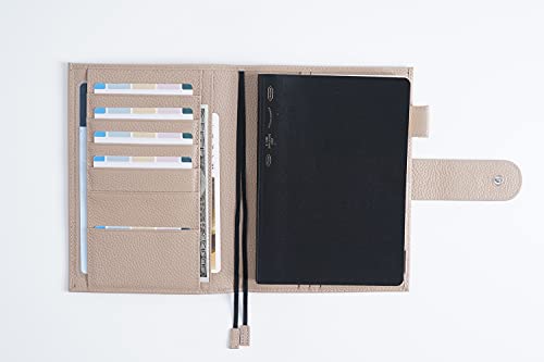 Moterm Leather Cover for Stalogy B6 Notebook (Pebbled-Taupe) - Image 4