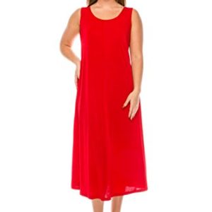 Casual Red Tank Maxi Dress – Sleeveless & Flowy