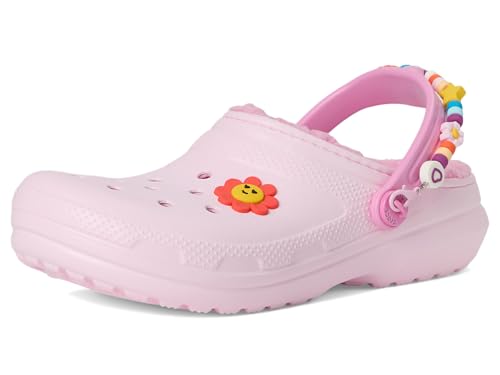Crocs Classic Lined Kids Clog - Warm & Comfy Pink - Image 7