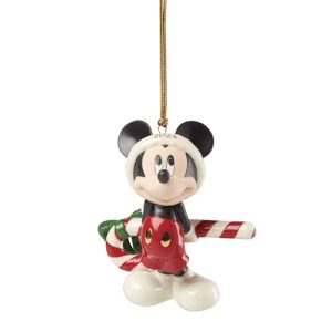 Lenox 2024 Mickey Mouse Christmas Ornament with Candy Cane