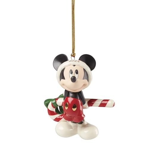 Lenox 2024 Mickey Mouse Christmas Ornament with Candy Cane