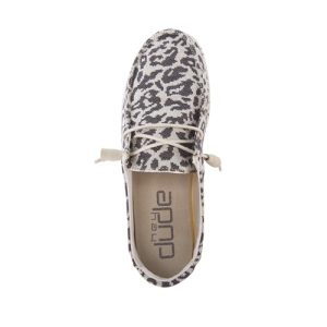 Hey Dude Women’s Wendy Woven Cheetah Grey Loafers