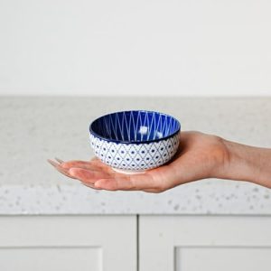 Gibsimi Vintage Blue Ceramic Dipping Bowls Set of 6