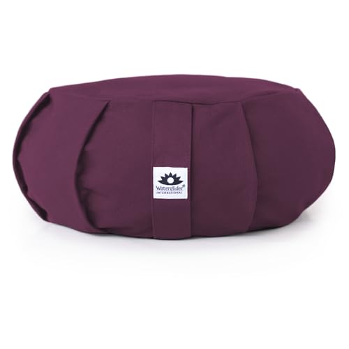 Waterglider Zafu Meditation Cushion with Buckwheat Fill