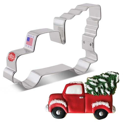 Ann Clark Extra Large Vintage Pickup Truck Christmas Tree Cookie Cutter - 5" USA