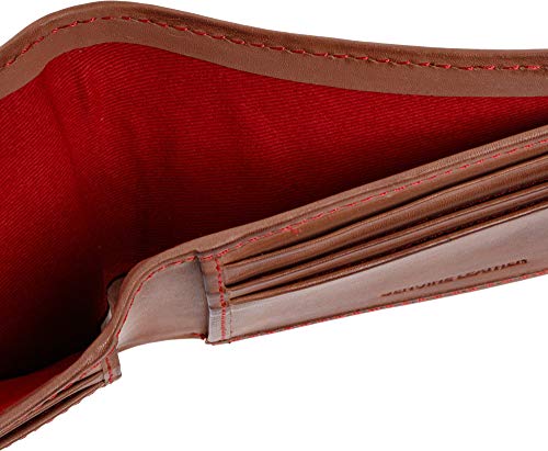 Rawlings Men's Tanned Leather Baseball Stitch Wallet - Image 5
