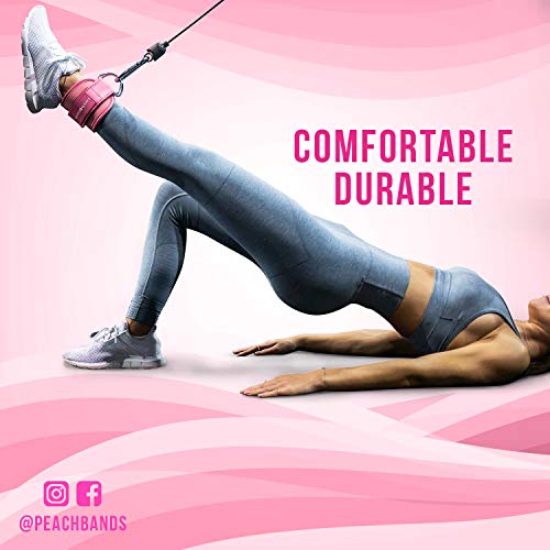 Peach Bands Cable Ankle Straps (Pair) for Workouts - Image 3