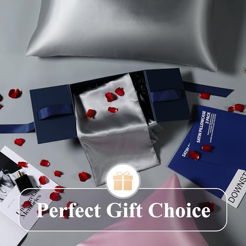 DOWNSTORIA Satin Body Pillow Cover 20x54 Black - Image 6