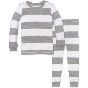 Burt’s Bees Baby Boy’s Organic Cotton PJ Set – Heather Grey