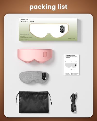 Pink Cordless Heated Eye Mask: Dry Eye & Sleep Relief - Image 8