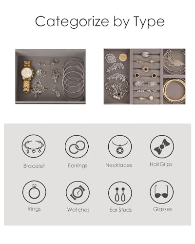 GemVouge Jewelry Organizer Box with Removable Tray - Image 4