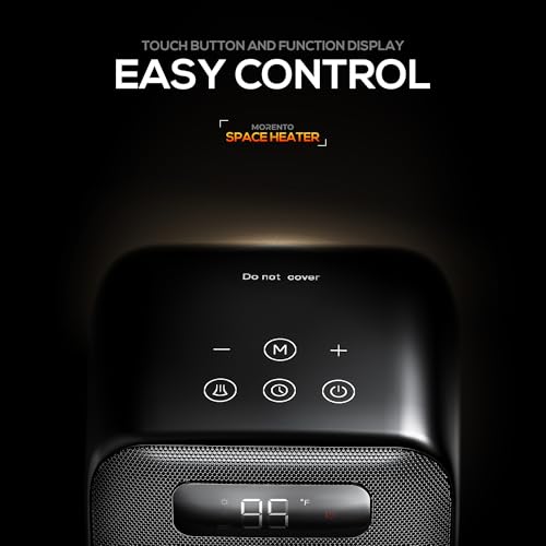 MORENTO Portable Quiet Space Heater with ECO Mode & Timer - Image 7