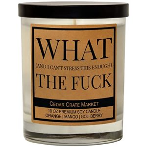 Funny Best Friend Candle – “What The F” Soy Wax Gift