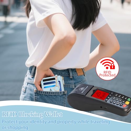 Slim Minimalist RFID Blocking Card Holder for Women - Image 3