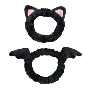 ASTRAIA Goth Witchy Spa Headbands for Face Washing (Set of 2)