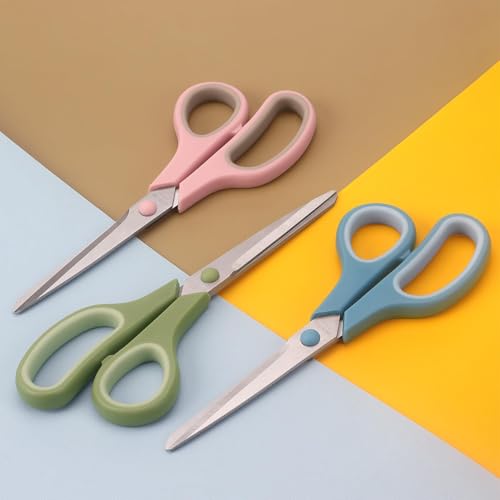 LONGKEY All-Purpose 8.5 Inch Scissors - 3 Pack Comfort-Grip - Image 5
