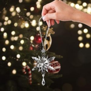 2025 Crystal Snowflake Christmas Ornament – Keepsake Gift