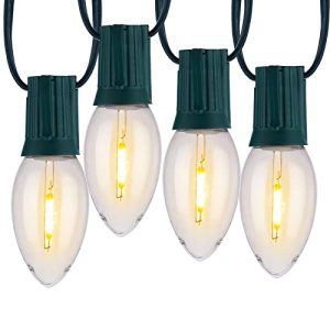 Minetom Vintage C9 LED Christmas Lights – 50ft Warm White