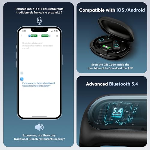 MOZC AI Translation Earbuds: 168 Languages, Bluetooth 5.4 - Image 7