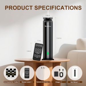 Monhallnow Waterless Diffuser Kit: 1000 Sq Ft & Oils