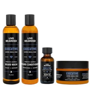 Live Bearded Complete Beard Grooming Kit | Executive Scent