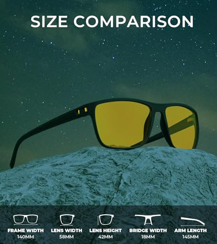 KALIYADI Lightweight Men's Night Vision Driving Glasses - Image 3