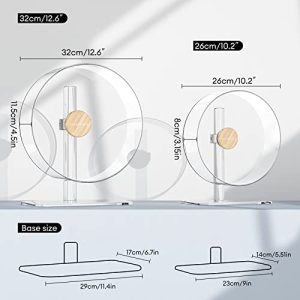 BUCATSTATE Silent 12.5″ Acrylic Hamster Wheel