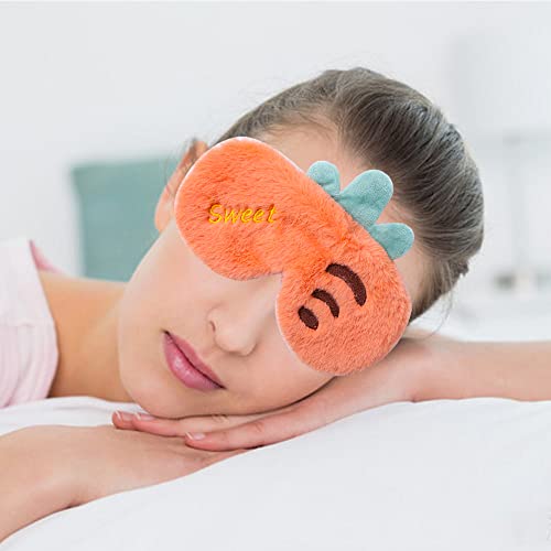 Cute Carrot Plush Sleep Mask for Girls & Women - Travel Fun - Image 6